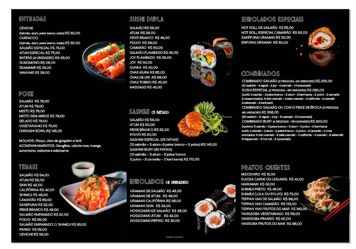 Bury Sushi Bar cardápio