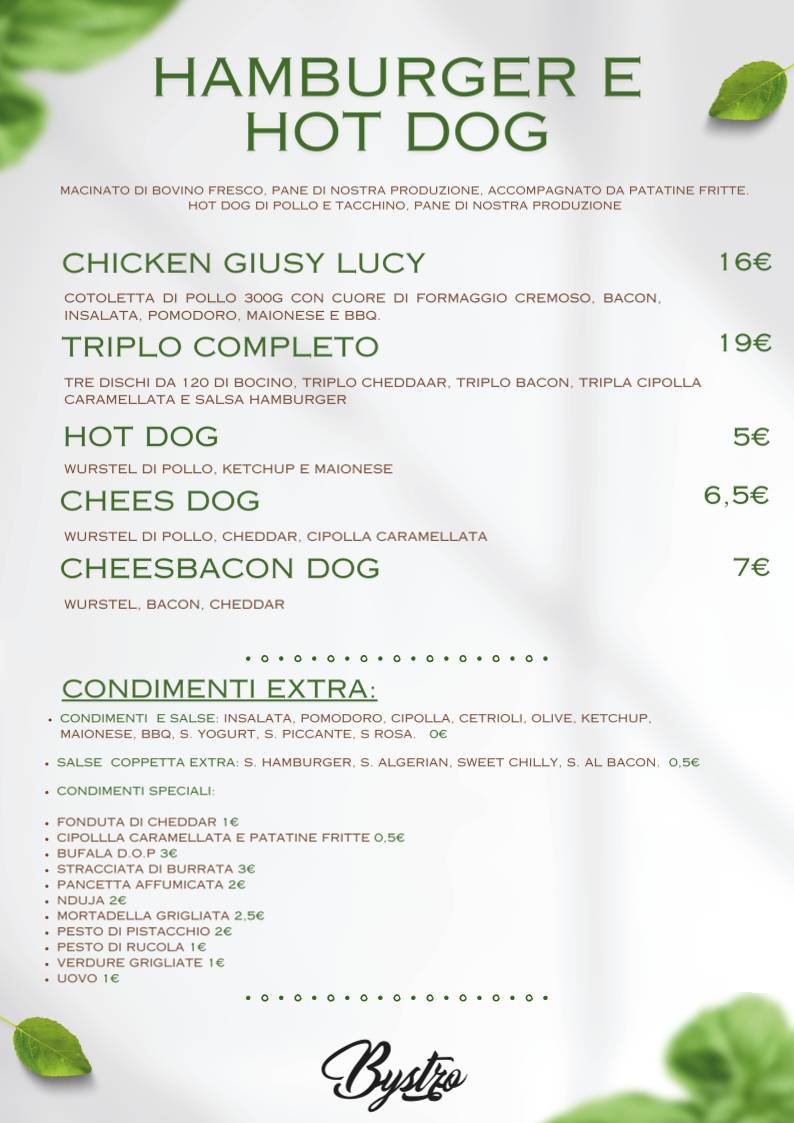 Menu di Bystro 