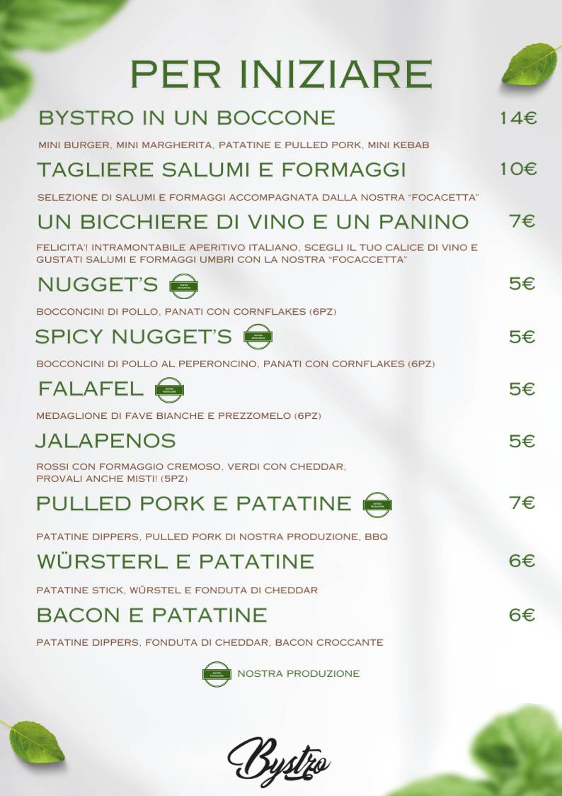 Menu di Bystro 