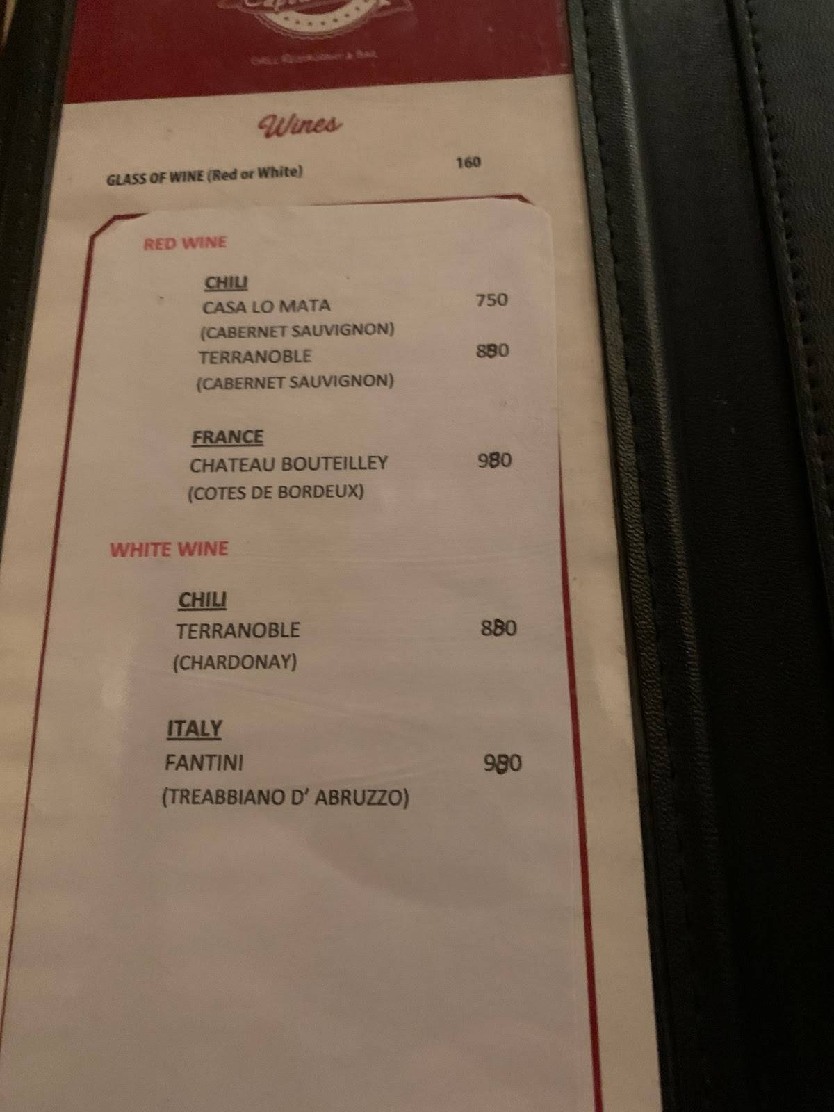 Menu at CAPTAIN RIBS restaurant, Puerto Princesa, BGY
