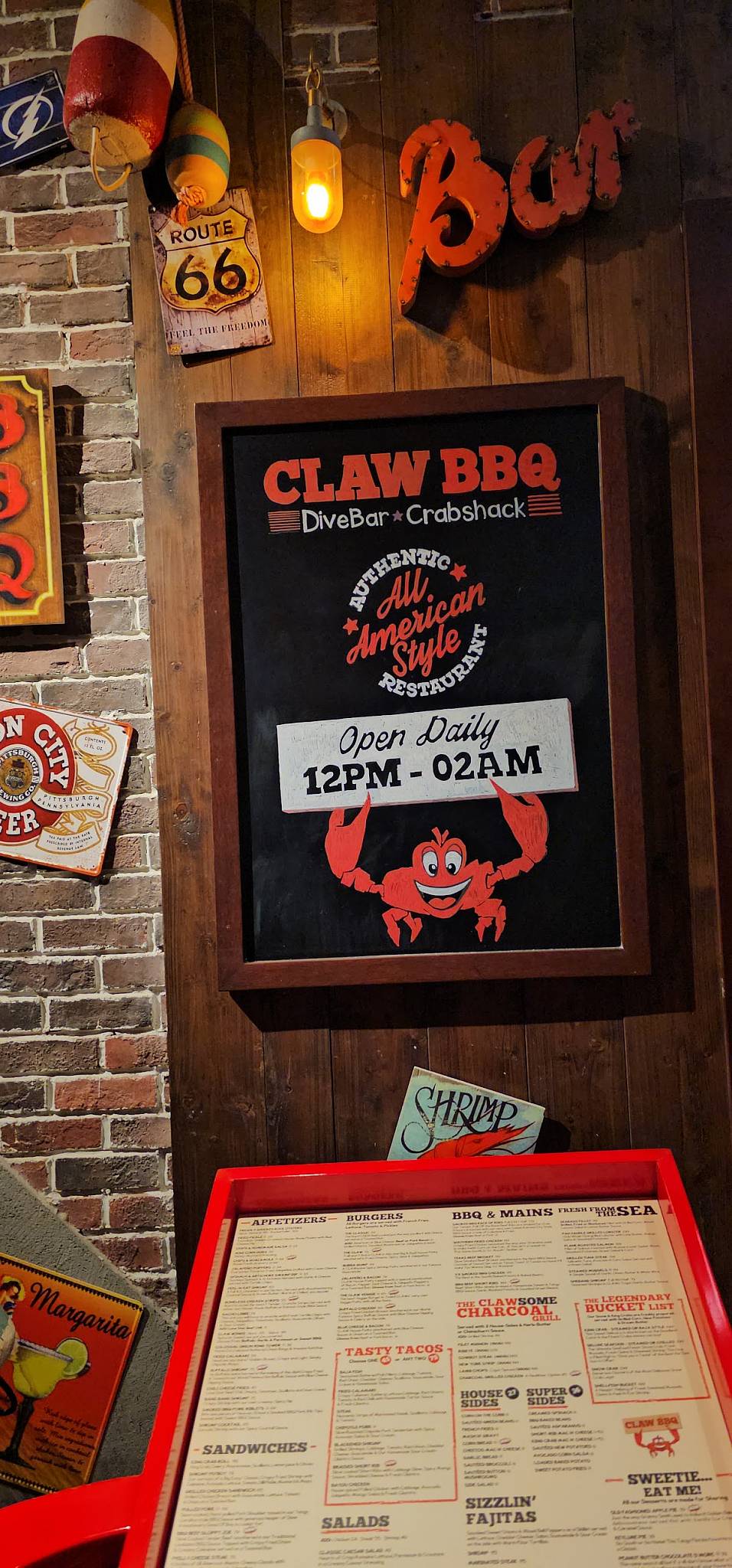 Menu at CLAW BBQ RAK, Al Jazirah Al Hamra