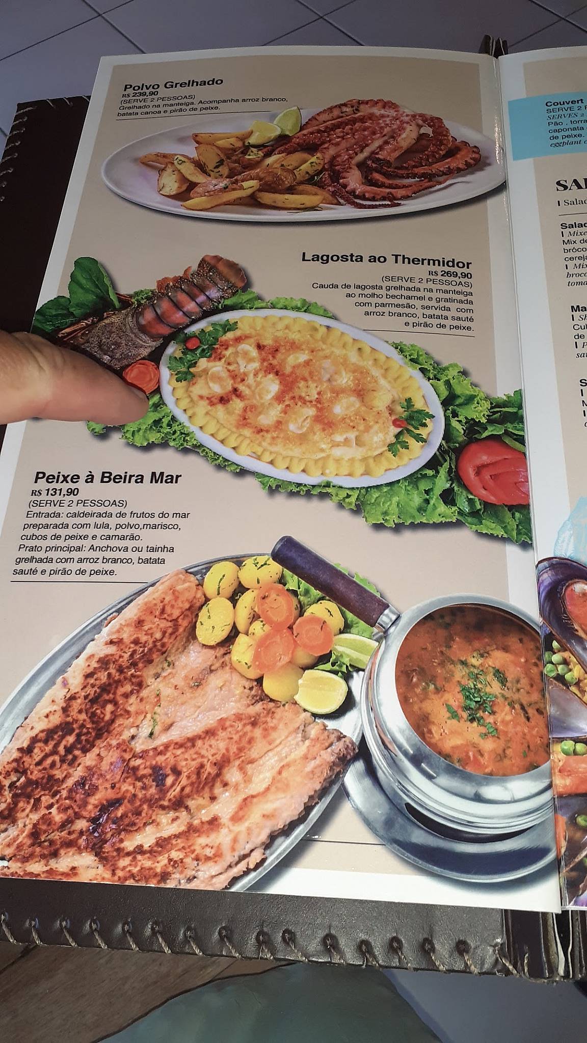 Restaurante Cabral cardápio