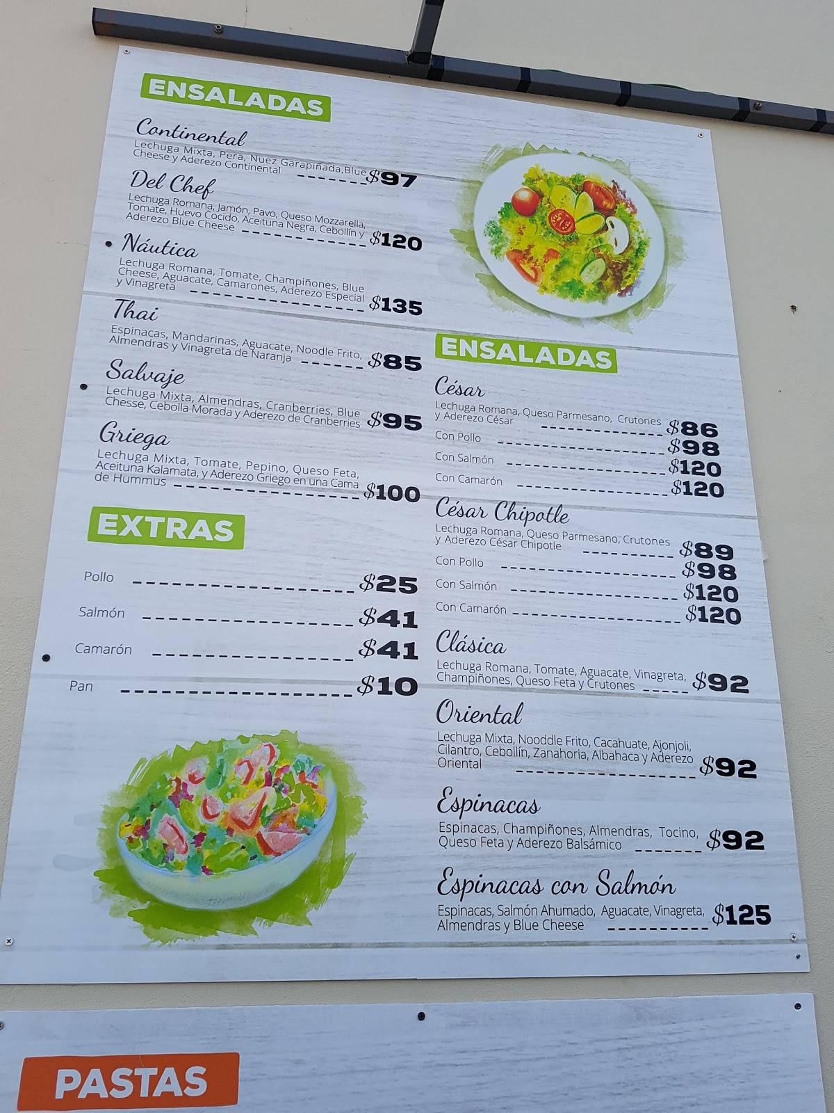 Carta de Café Tomas, Ensenada, Av. Ryerson & Calle Octava