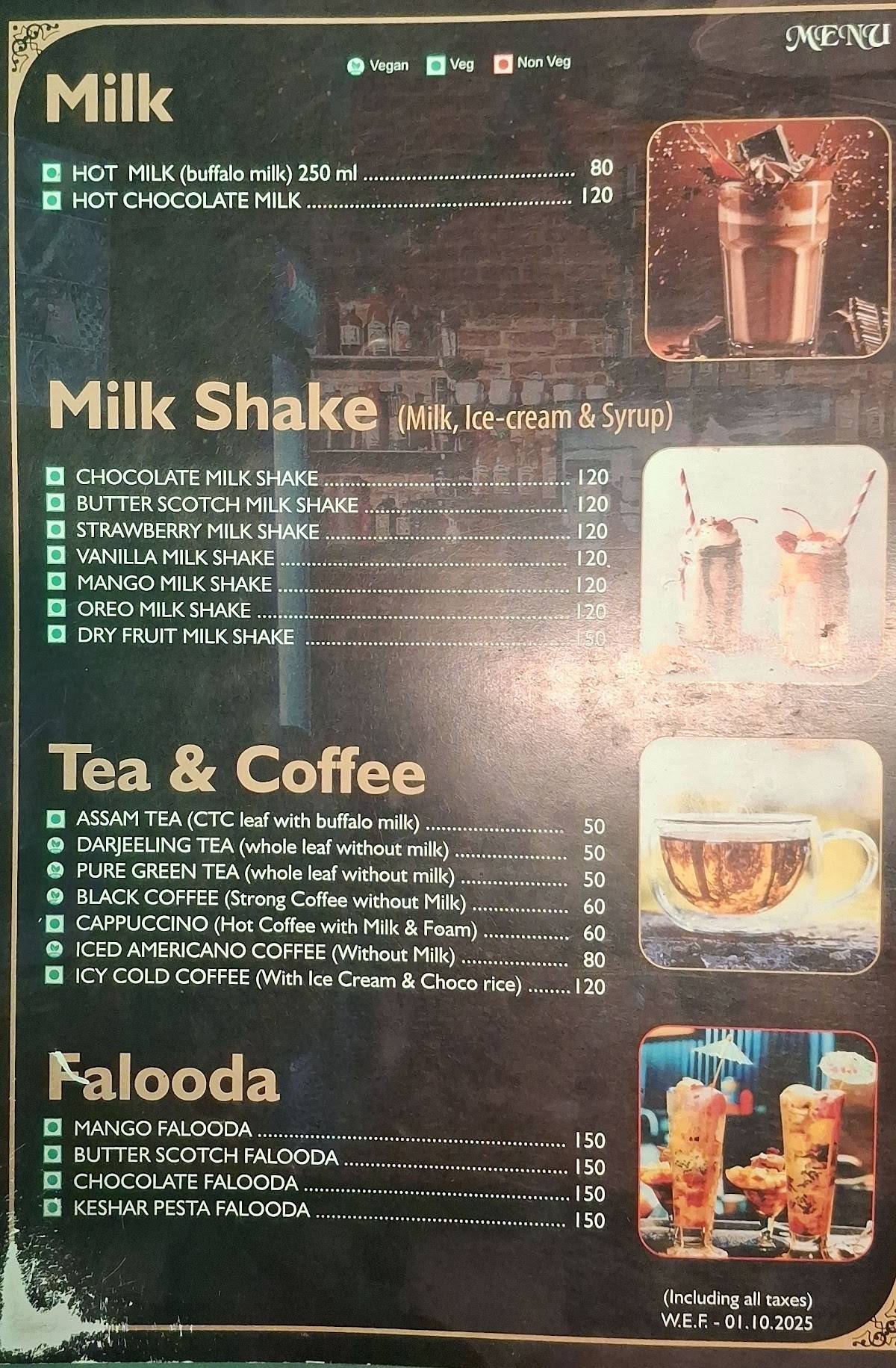 Benfish Garden Cafe menu