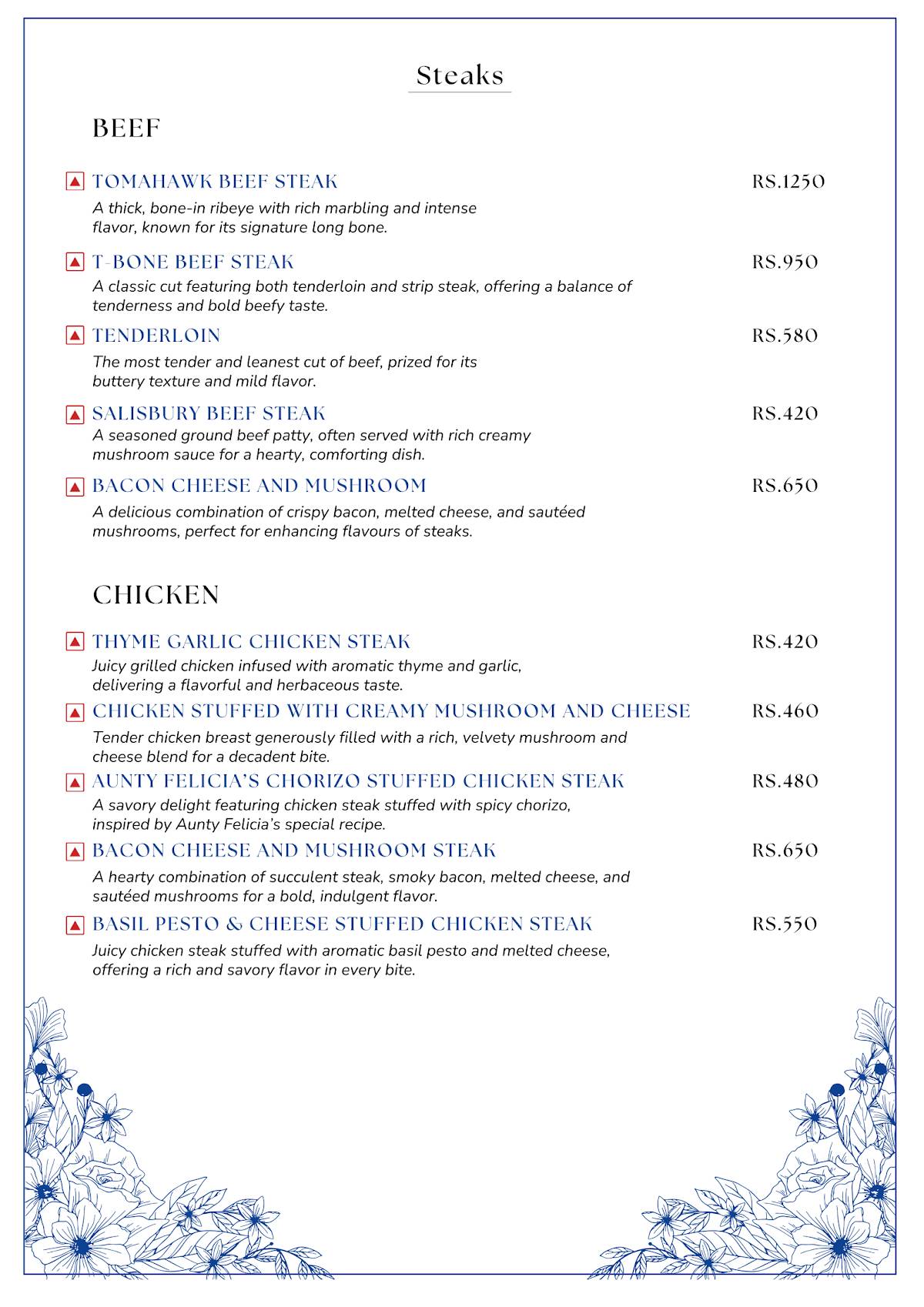 Cafe Labasa Goa menu