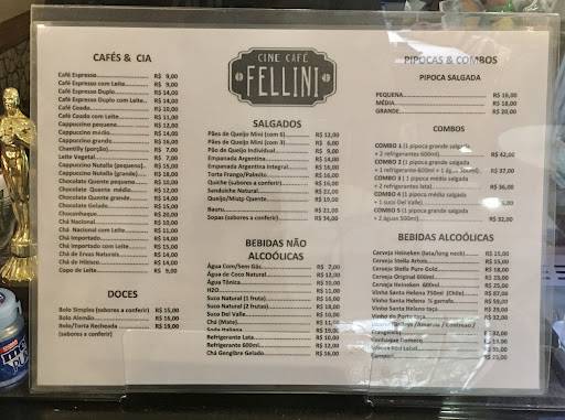 Cine Café Fellini cardápio