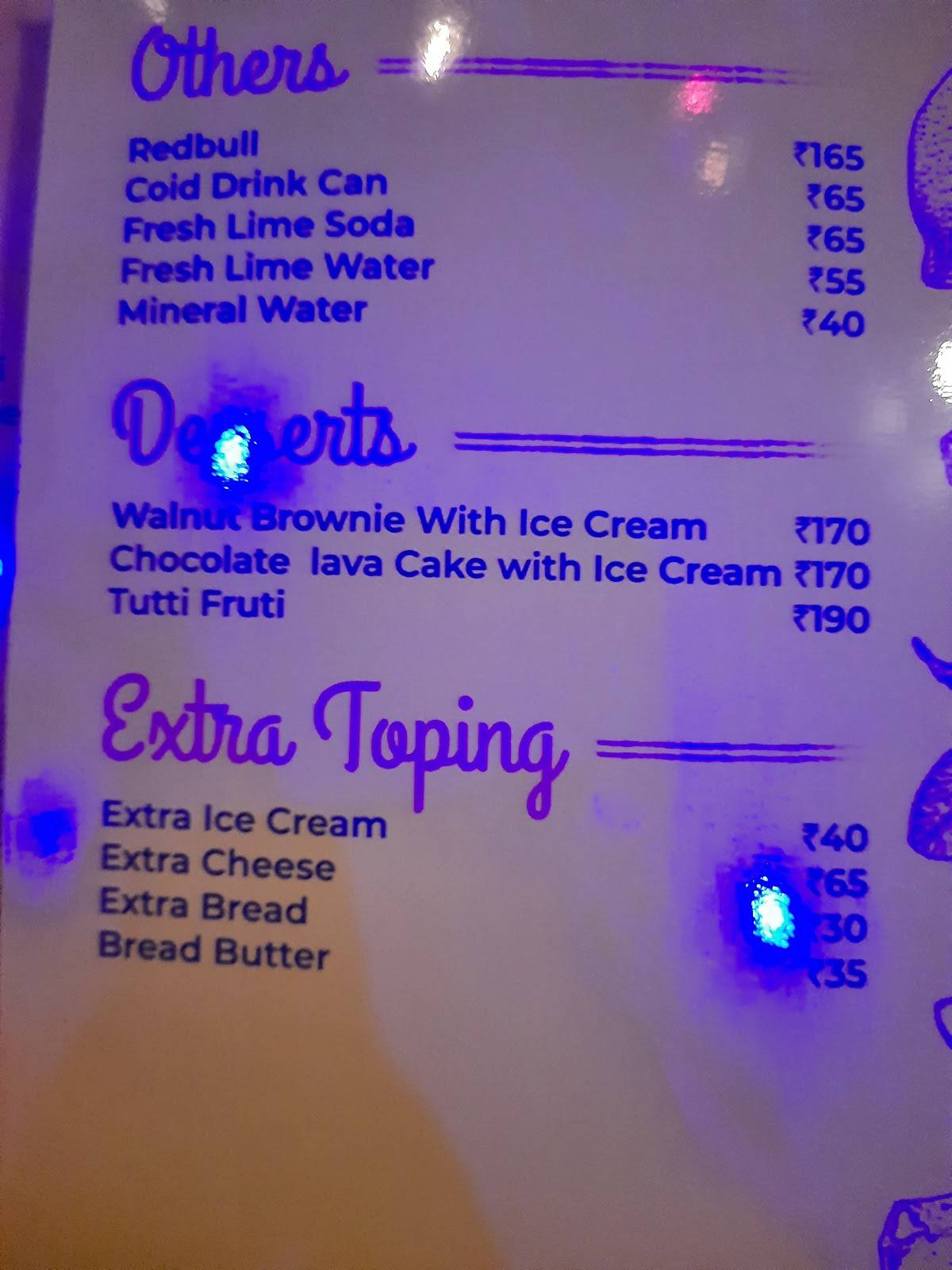 Café Connect menu