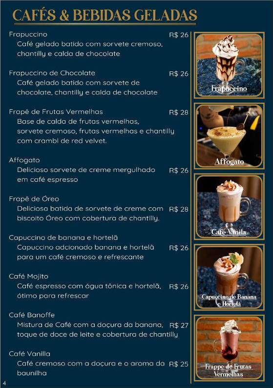 Café Fiori cardápio