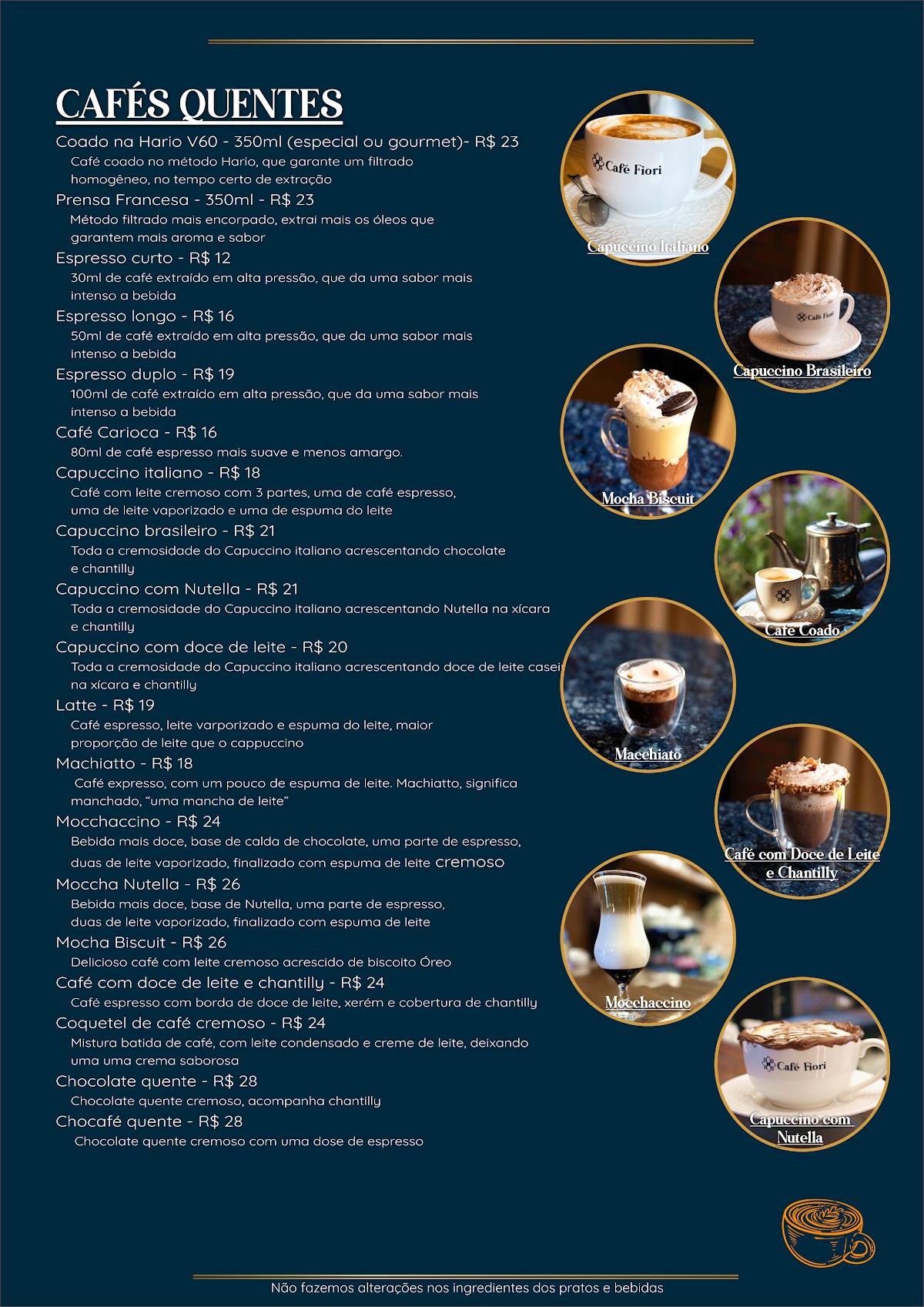 Café Fiori cardápio