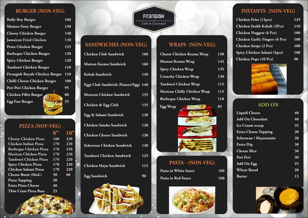 Firangish Cafe & Courtyard menu