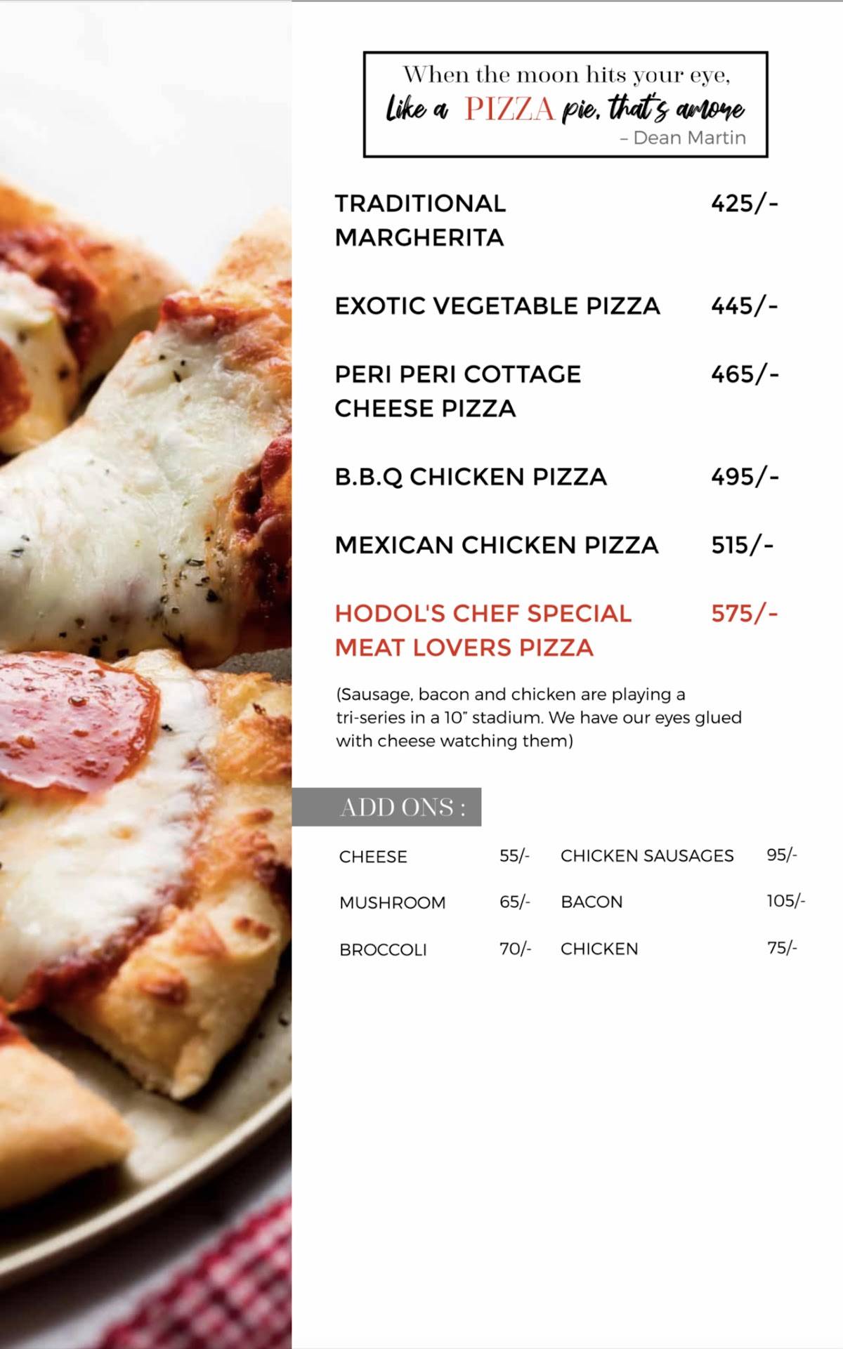 HODOL'S menu