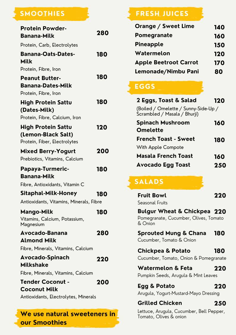 Jonaki Cafe menu