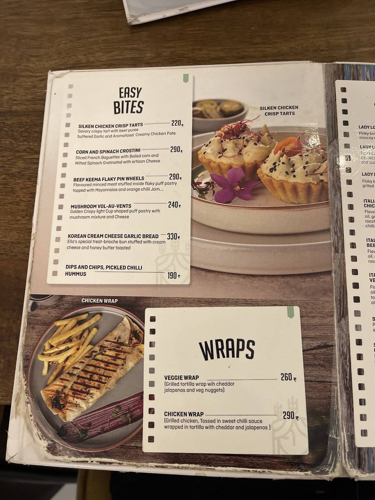LADY LOAFELLA menu