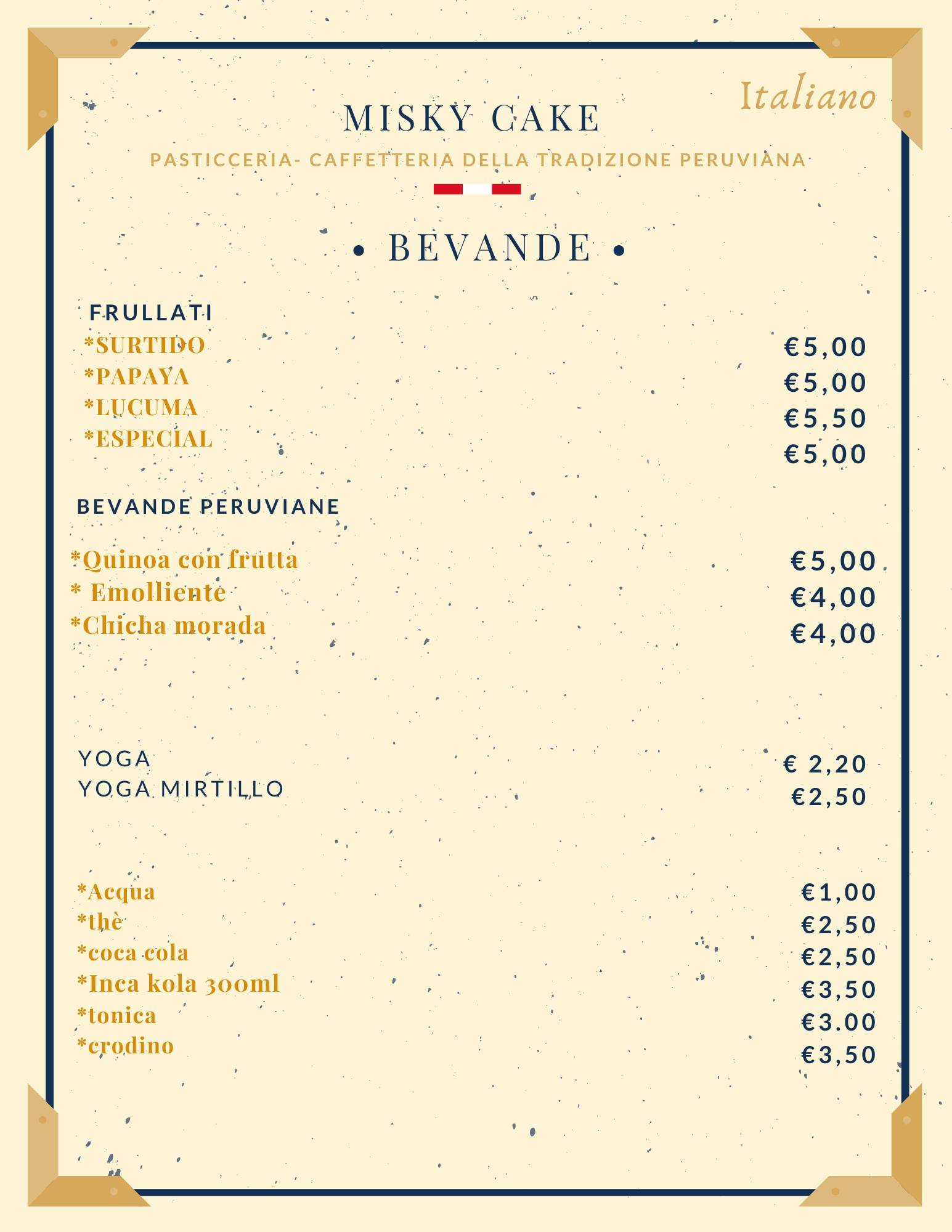 Menu di Misky Cake 