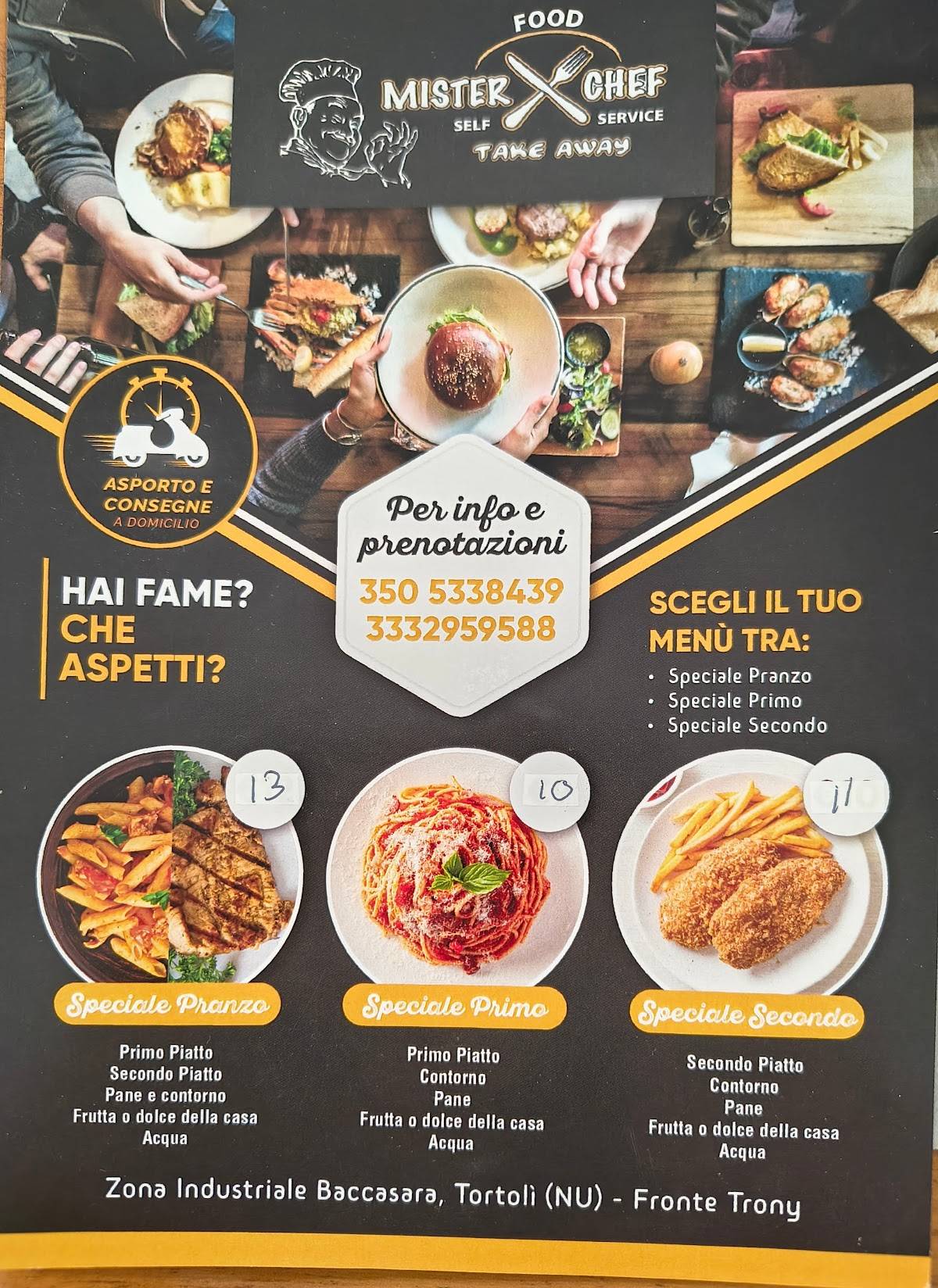 Menu di Mister Chef - self service-catering-buffet 