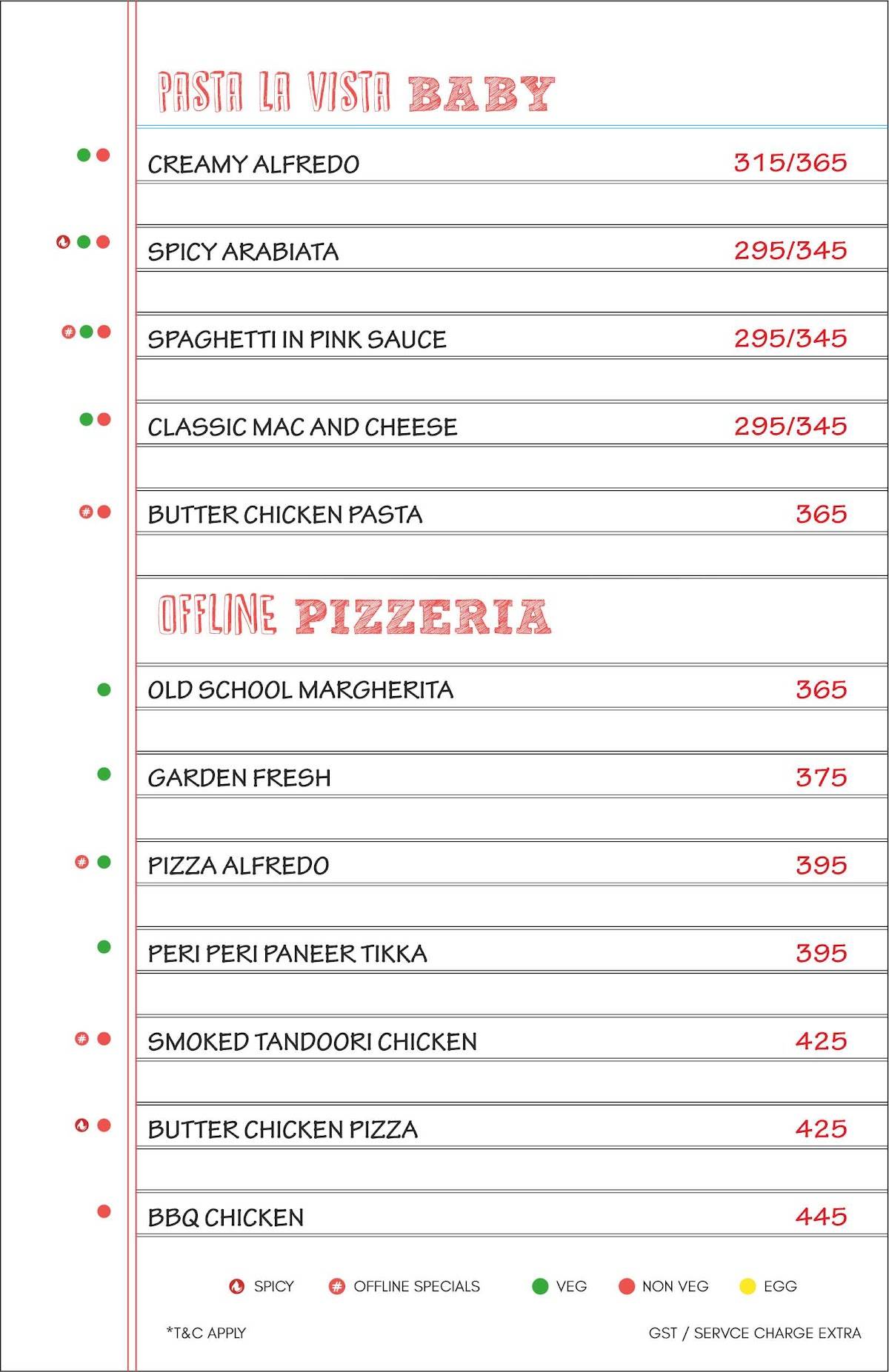 Offline Cafe Lucknow menu