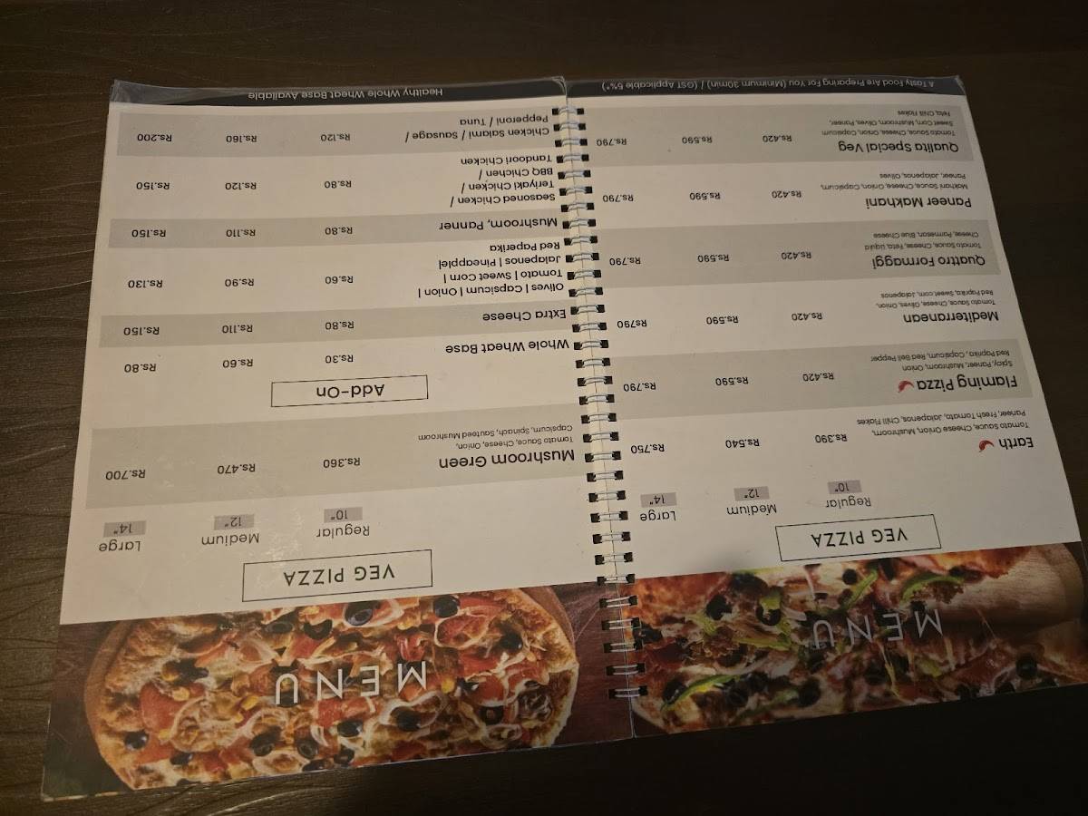 Café Qualita Italian Wood Fired Pizza menu