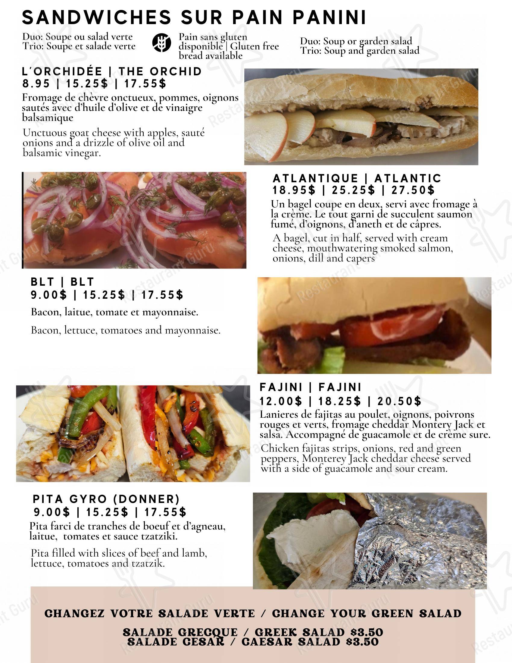 Menu pour Cafe Rouge dans Bedford