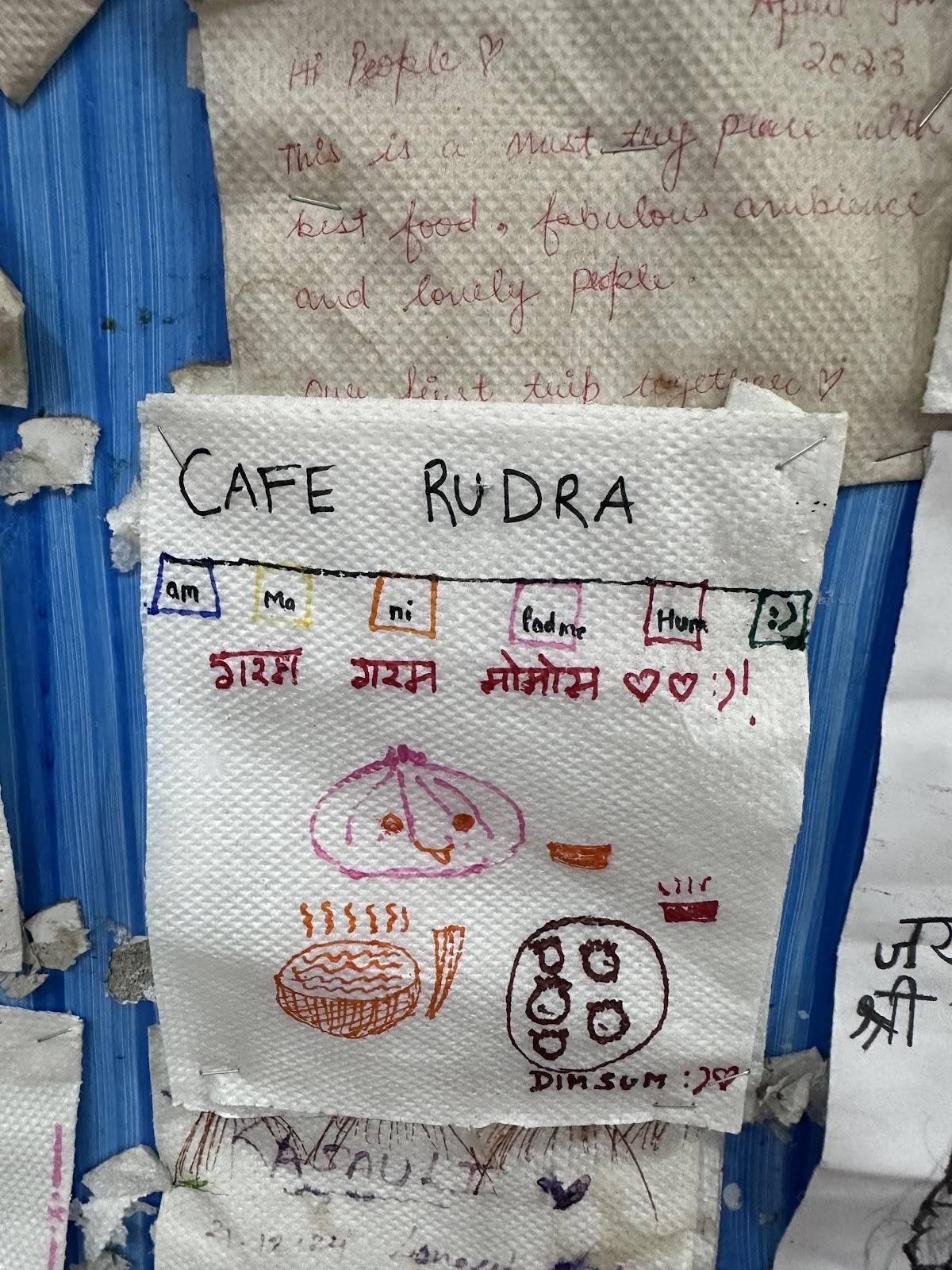 Cafe Rudra menu