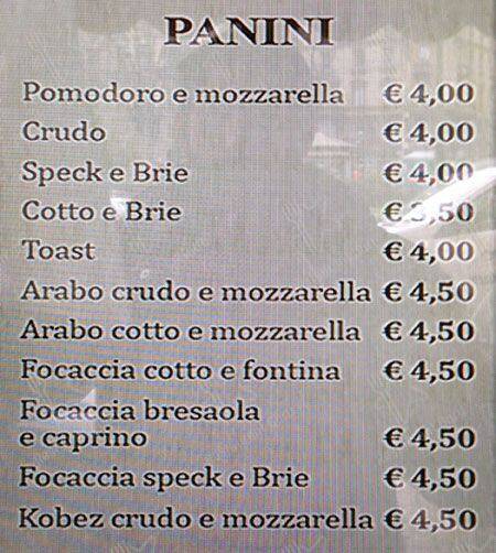 Menu di Rue Cafè Rivoli 