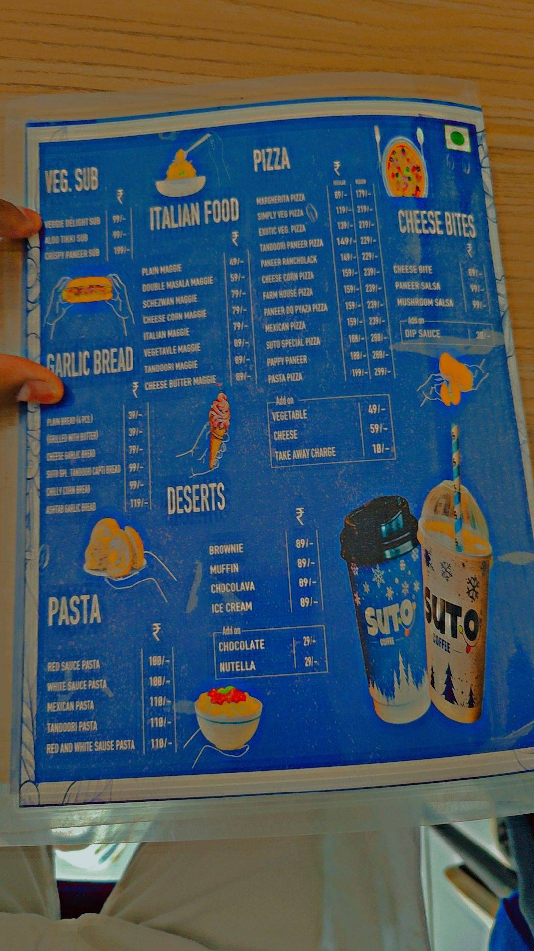 Suto cafe menu