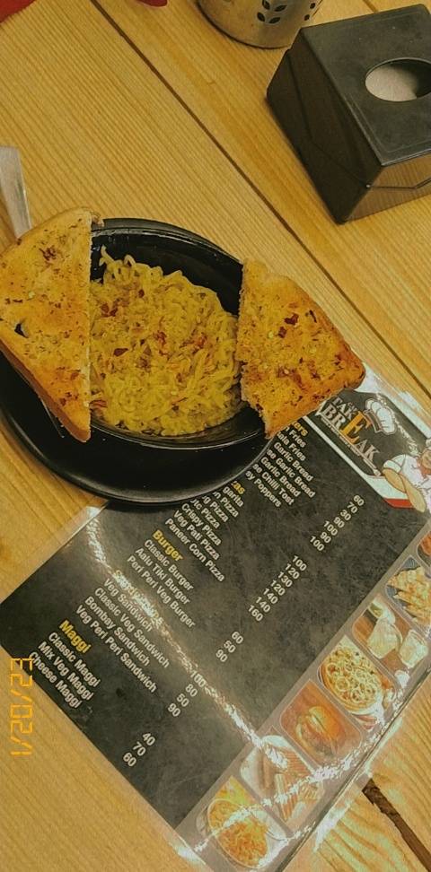 Cafe Take a Break menu