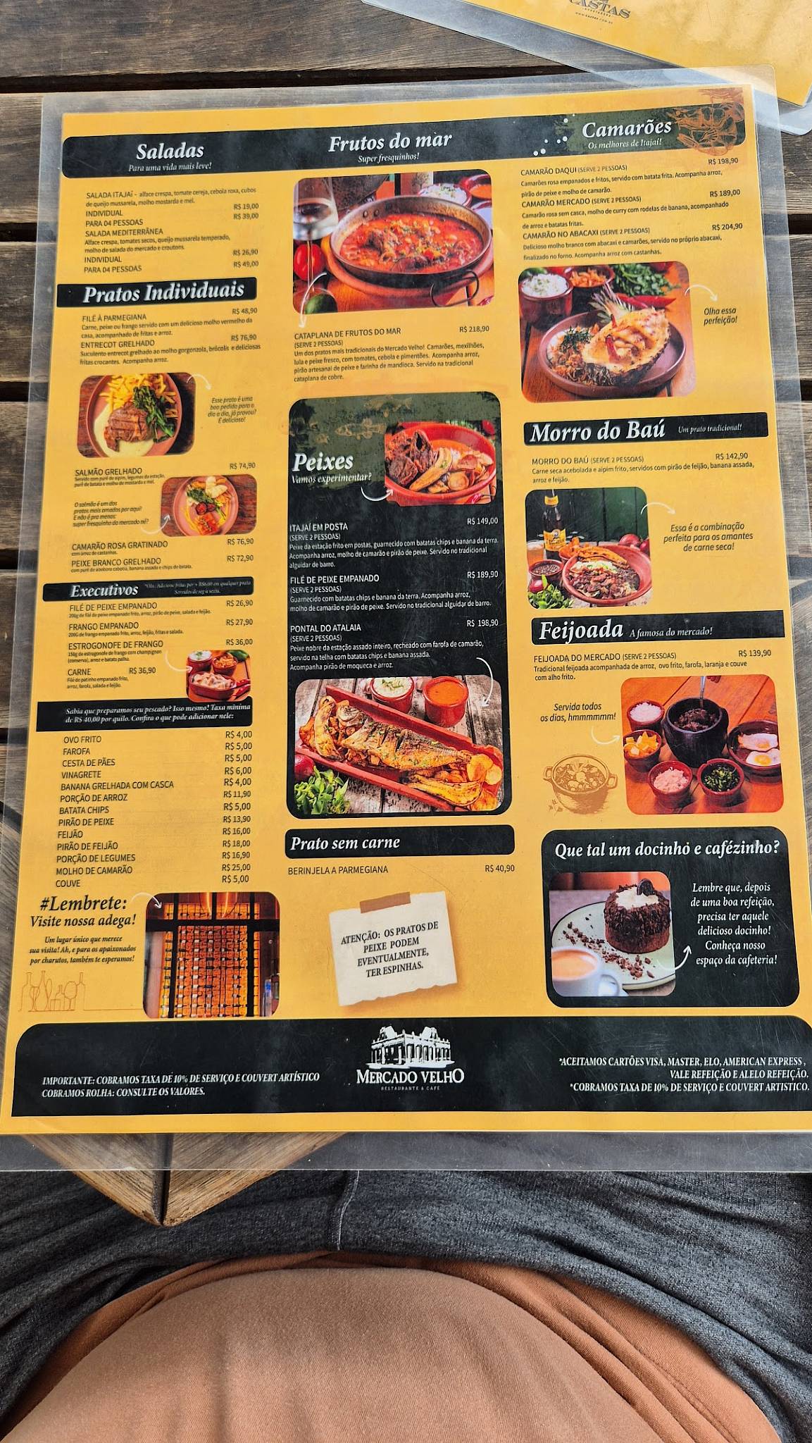 Café e Restaurante Mercado Velho cardápio