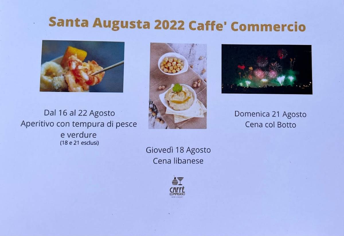 Menu di Caffè Commercio 