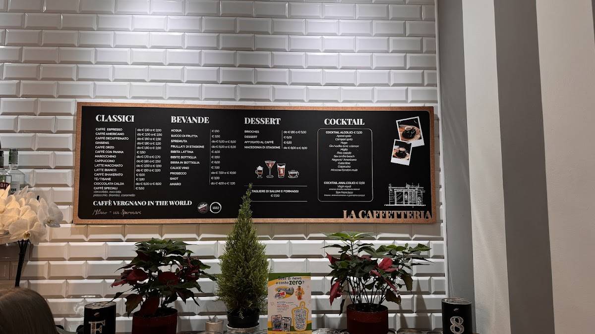 Menu di Caffè Vergnano 1882 Milano 