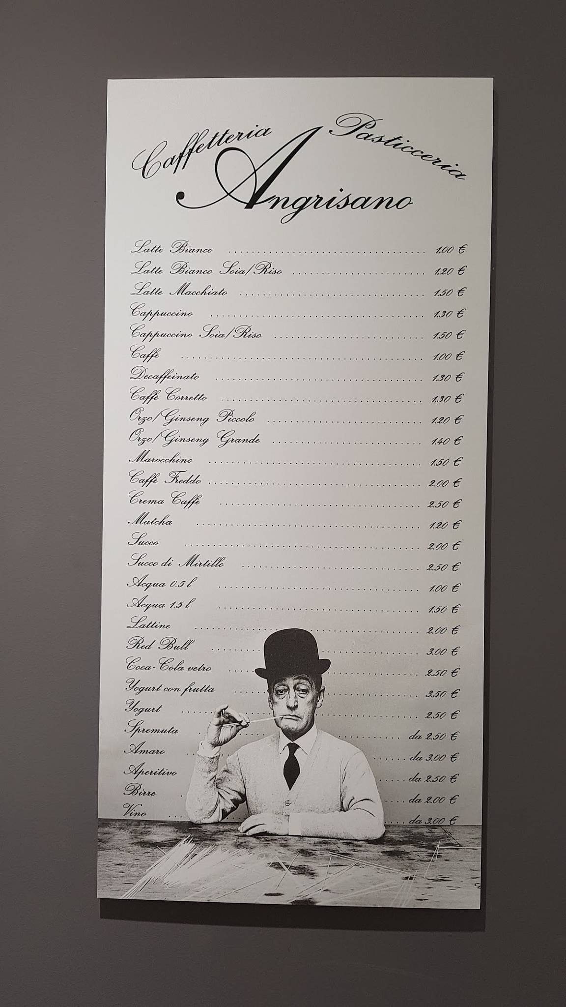Menu di Caffetteria Pasticceria Angrisano 