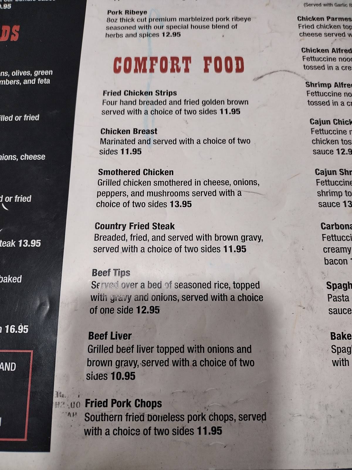 Menu at Calhoun Steakhouse, Jacksonville