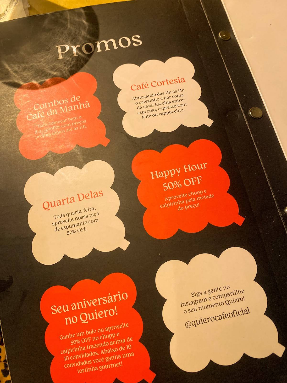 Quiero Café cardápio