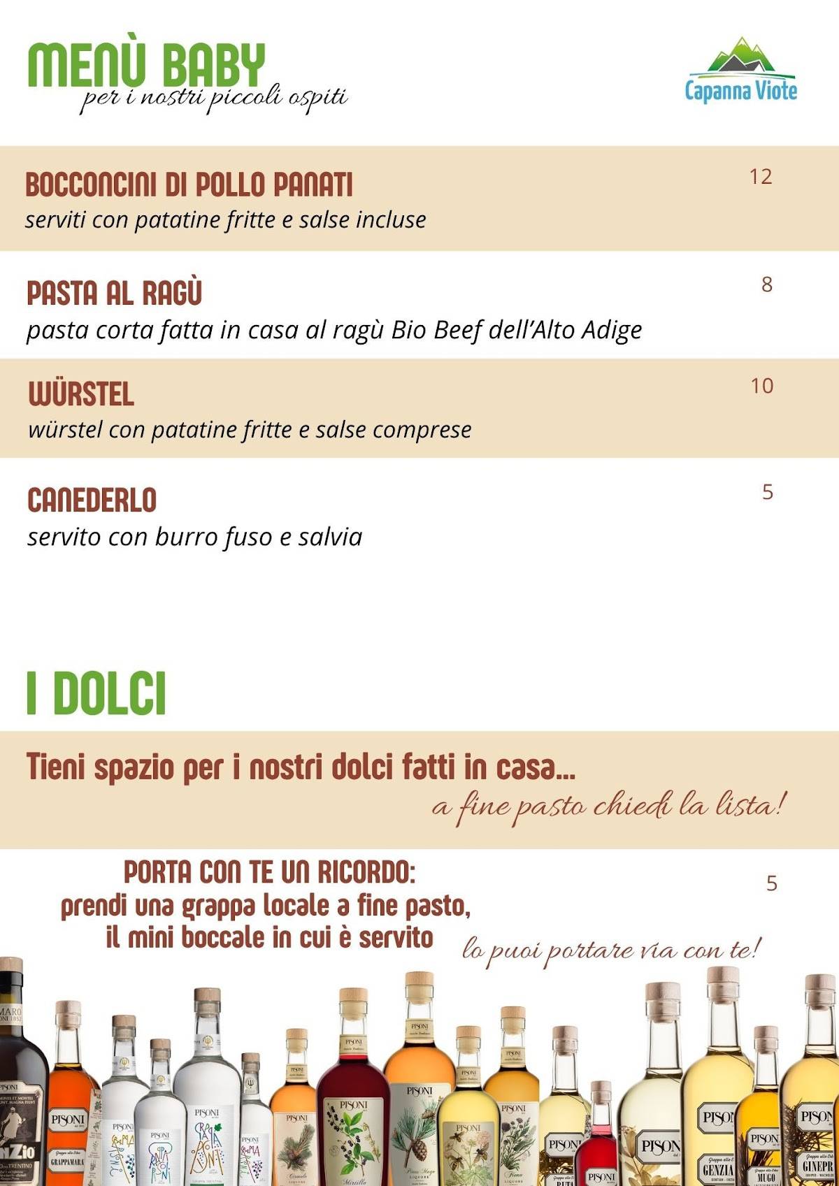 Menu di Capanna Viote 