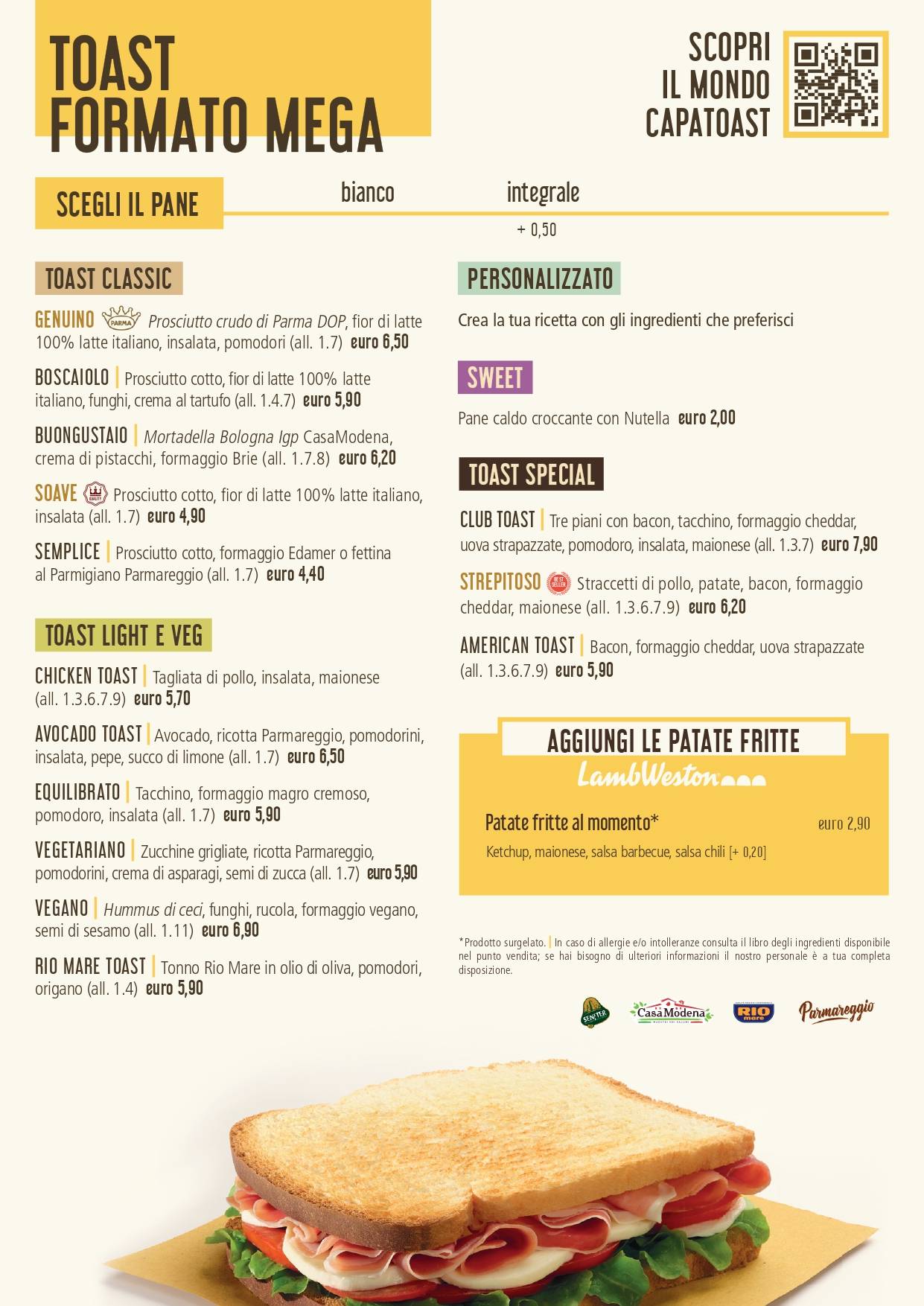 Menu di Capatoast 