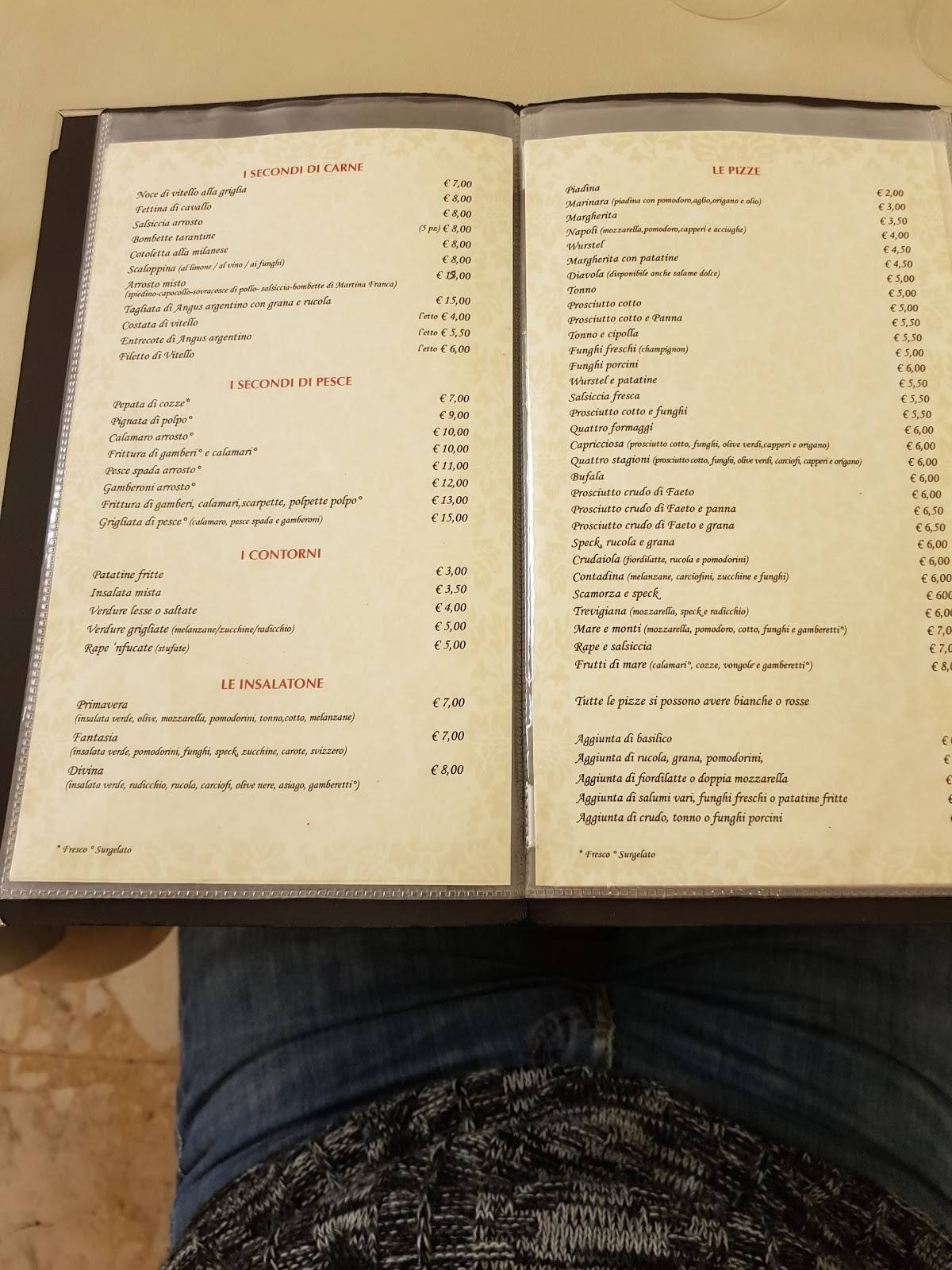 Menu di Ristorante Capriccio Divino 