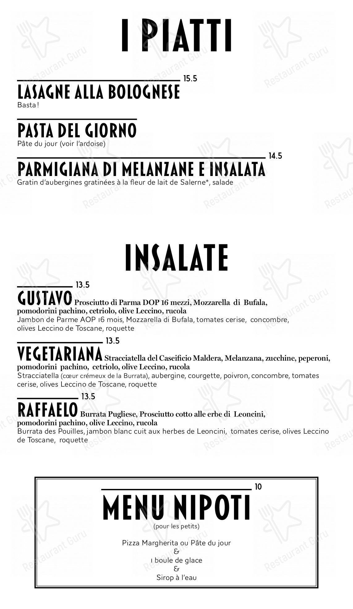 Menu pour Carlotta - Le Clan des Mamma, Pizzas & Cocktails - La Rochelle - Крафт меню
