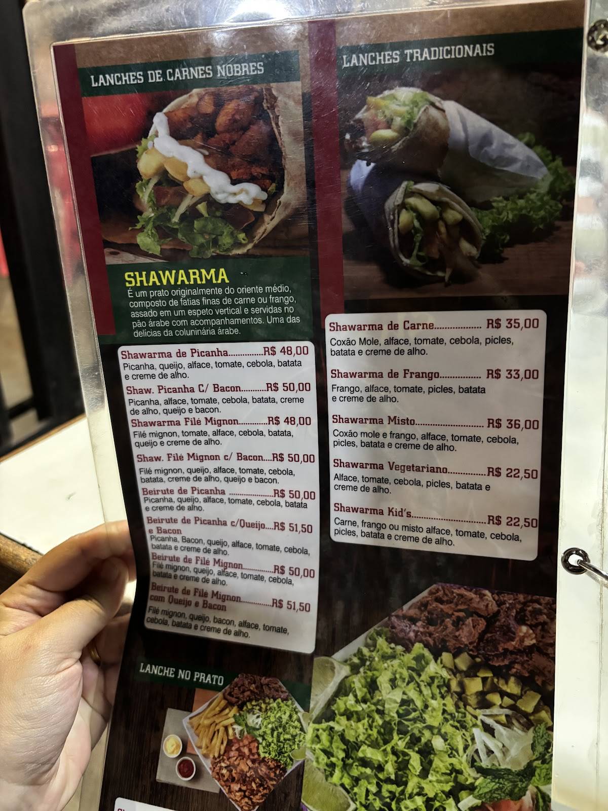 Casa do Shawarma cardápio