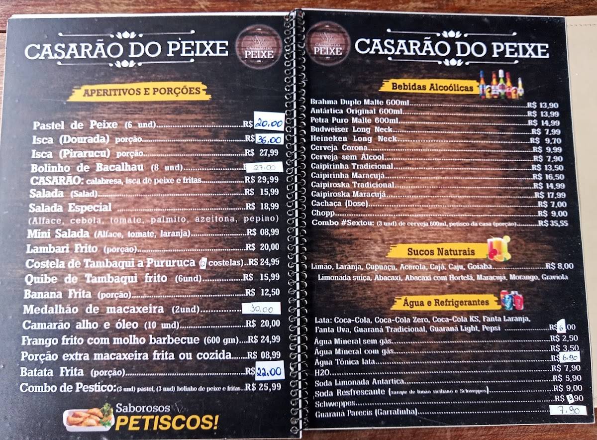 Casarão do Peixe cardápio