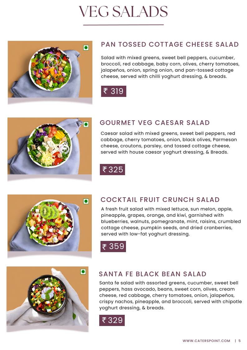 Caterspoint Indiranagar menu