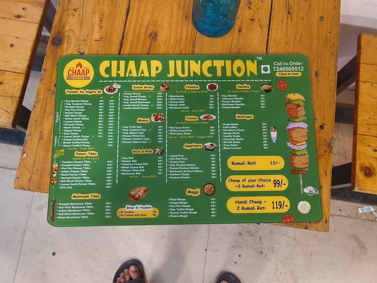 Chaap Junction (Best chaap in kota) menu