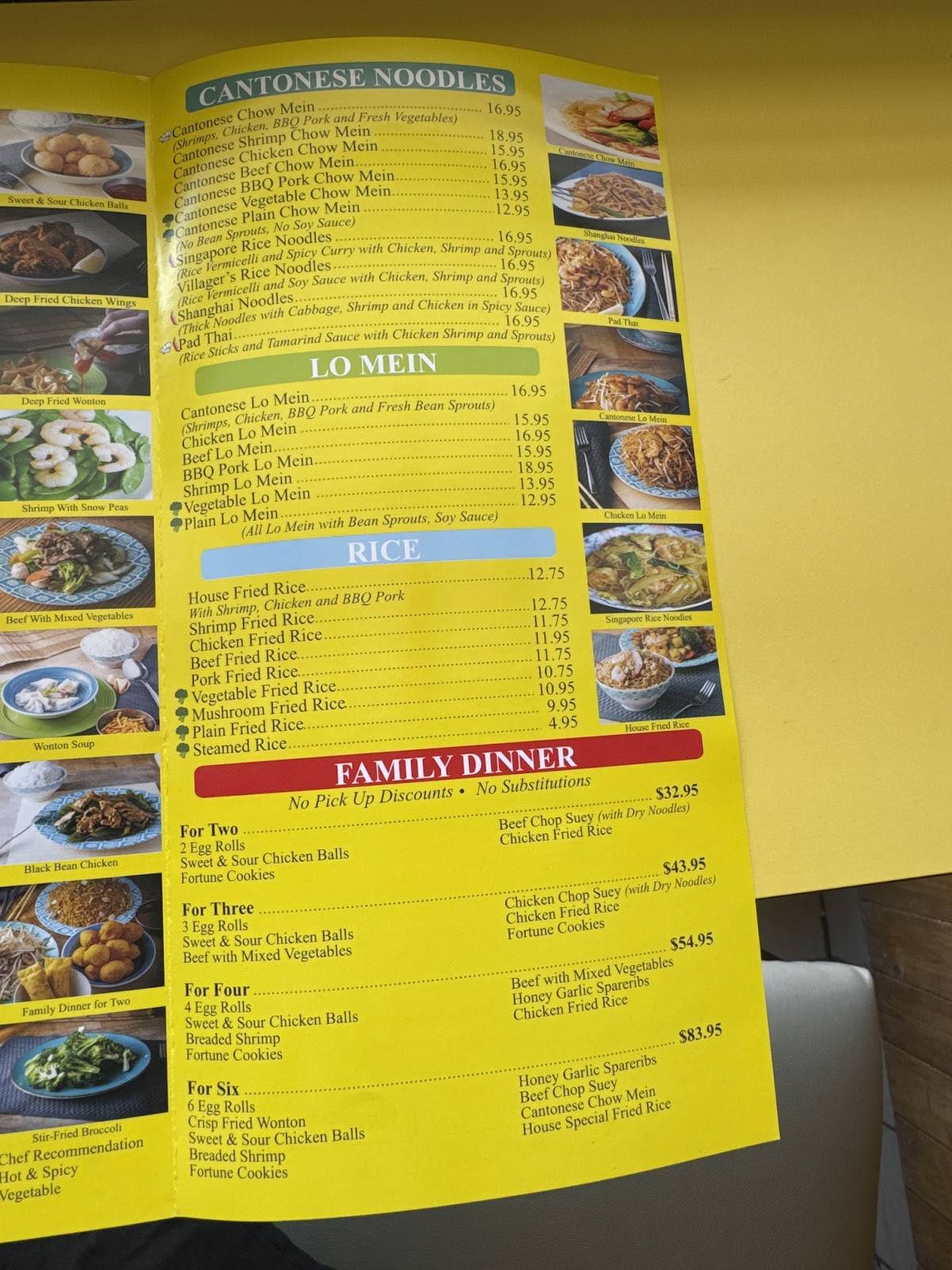 Menu de Chef Chan
