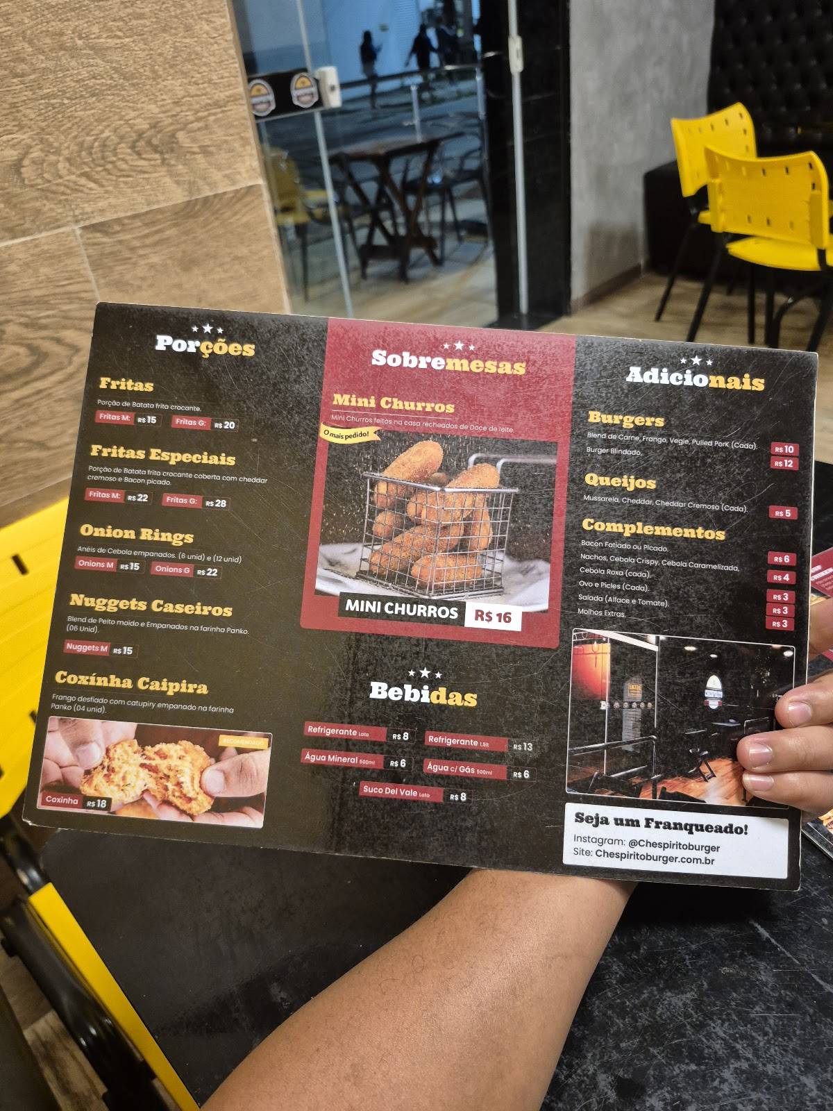 Chespirito Burger cardápio