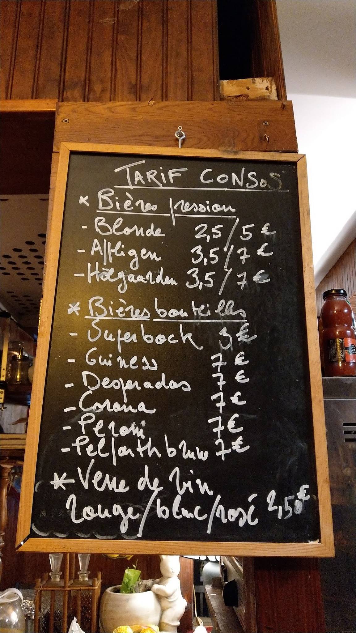 Menu de Chez Adel