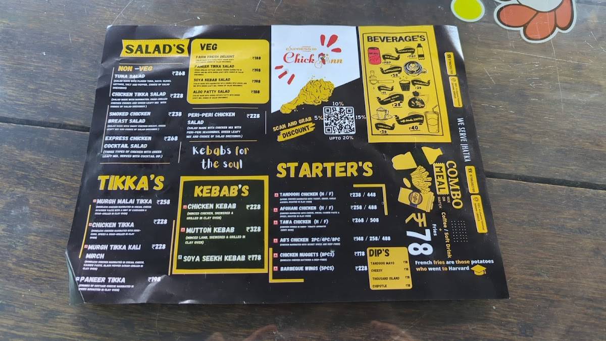 Chick Inn menu
