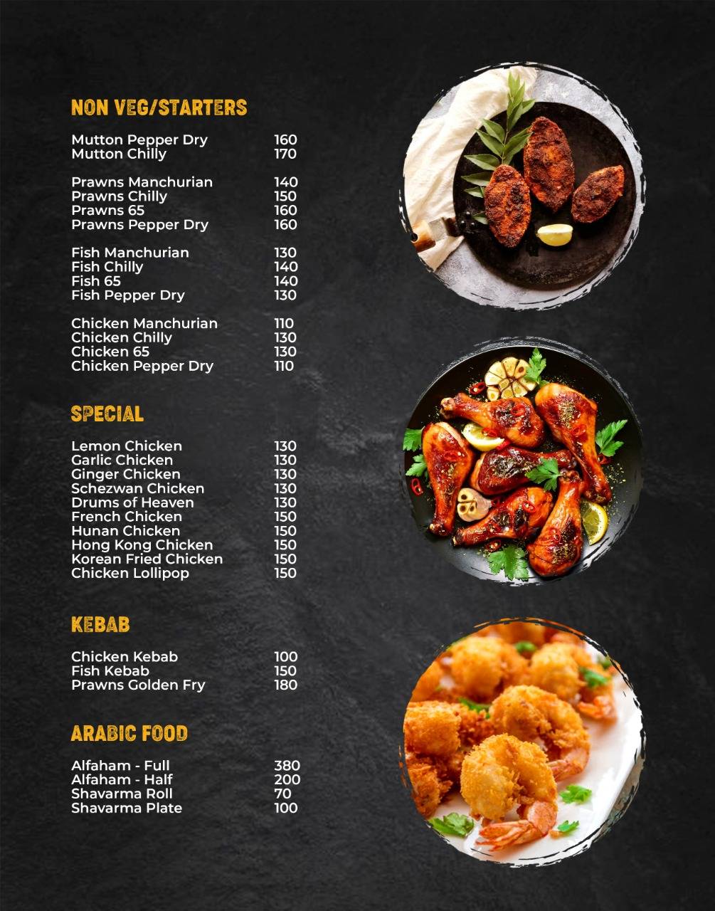 CHILLOUT CAFE RESTAURANT menu