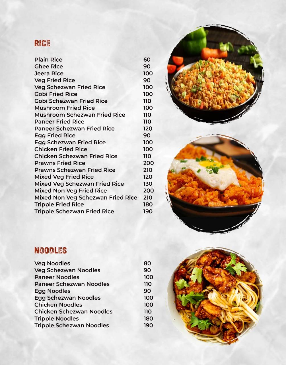 CHILLOUT CAFE RESTAURANT menu