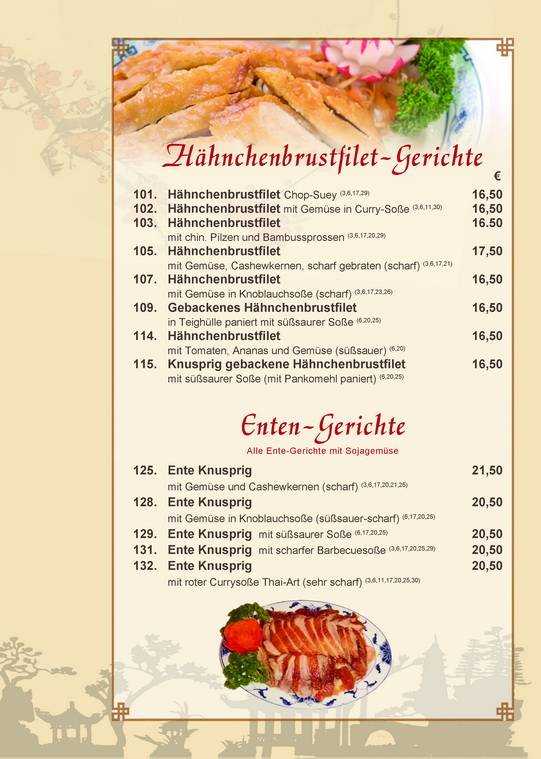 Speisekarte von ChinaRestaurant JadeGarten, Aachen