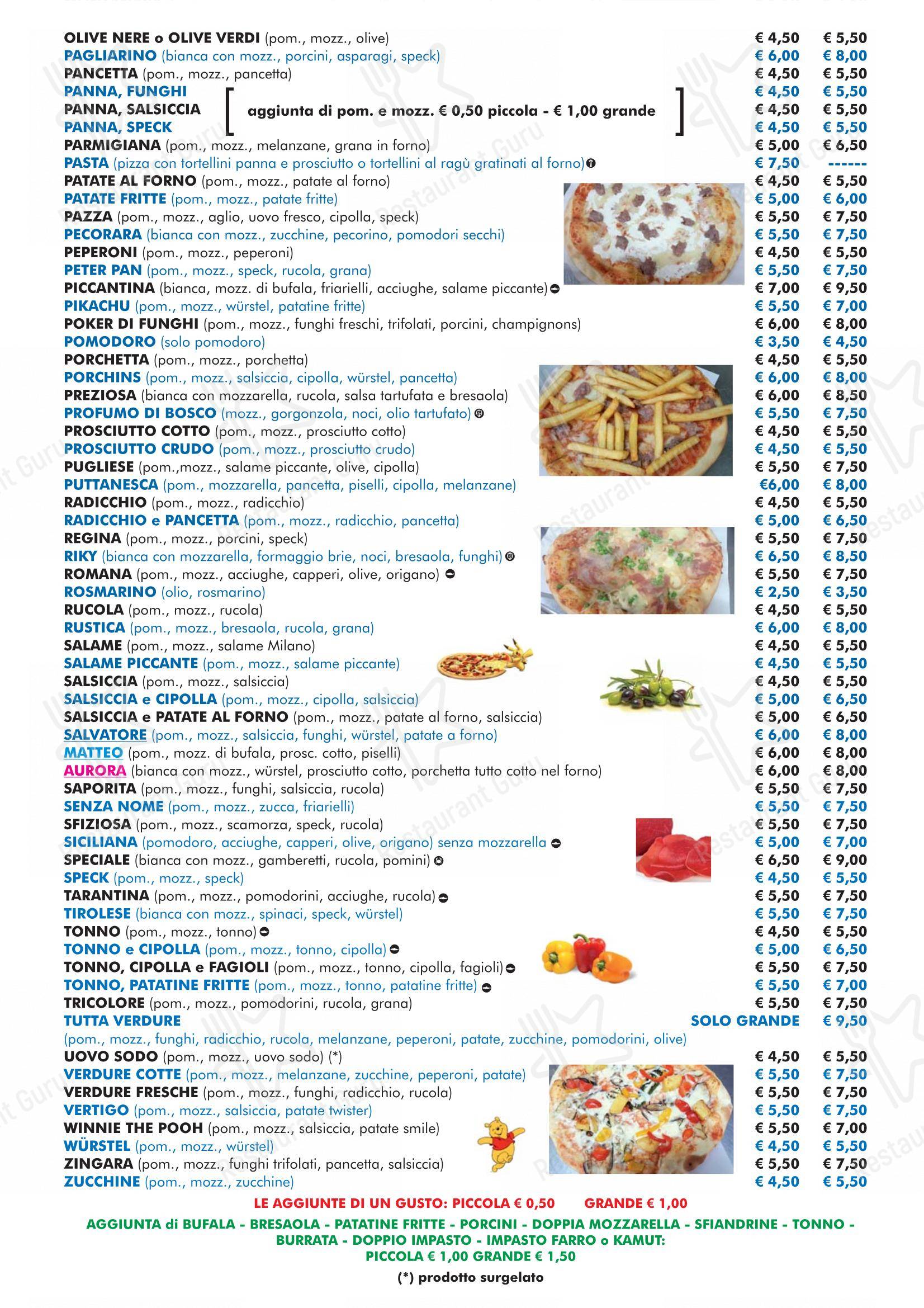 Chiosco Da Salvatore Di Dimitri Marika Di Porta Montanara in Faenza - Menu