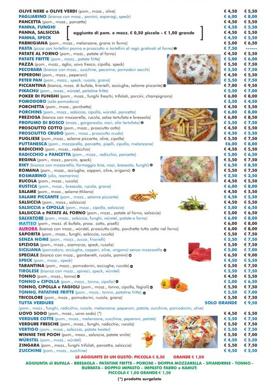 Menu di Chiosco Da Salvatore Di Dimitri Marika Di Porta Montanara 