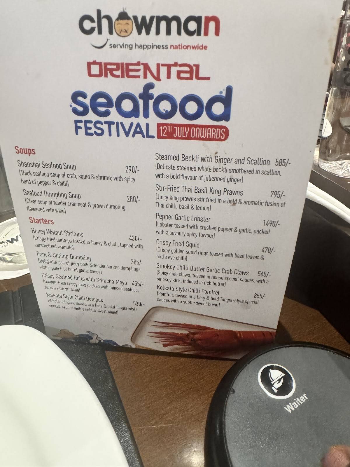 Chowman (Kukatpally) menu